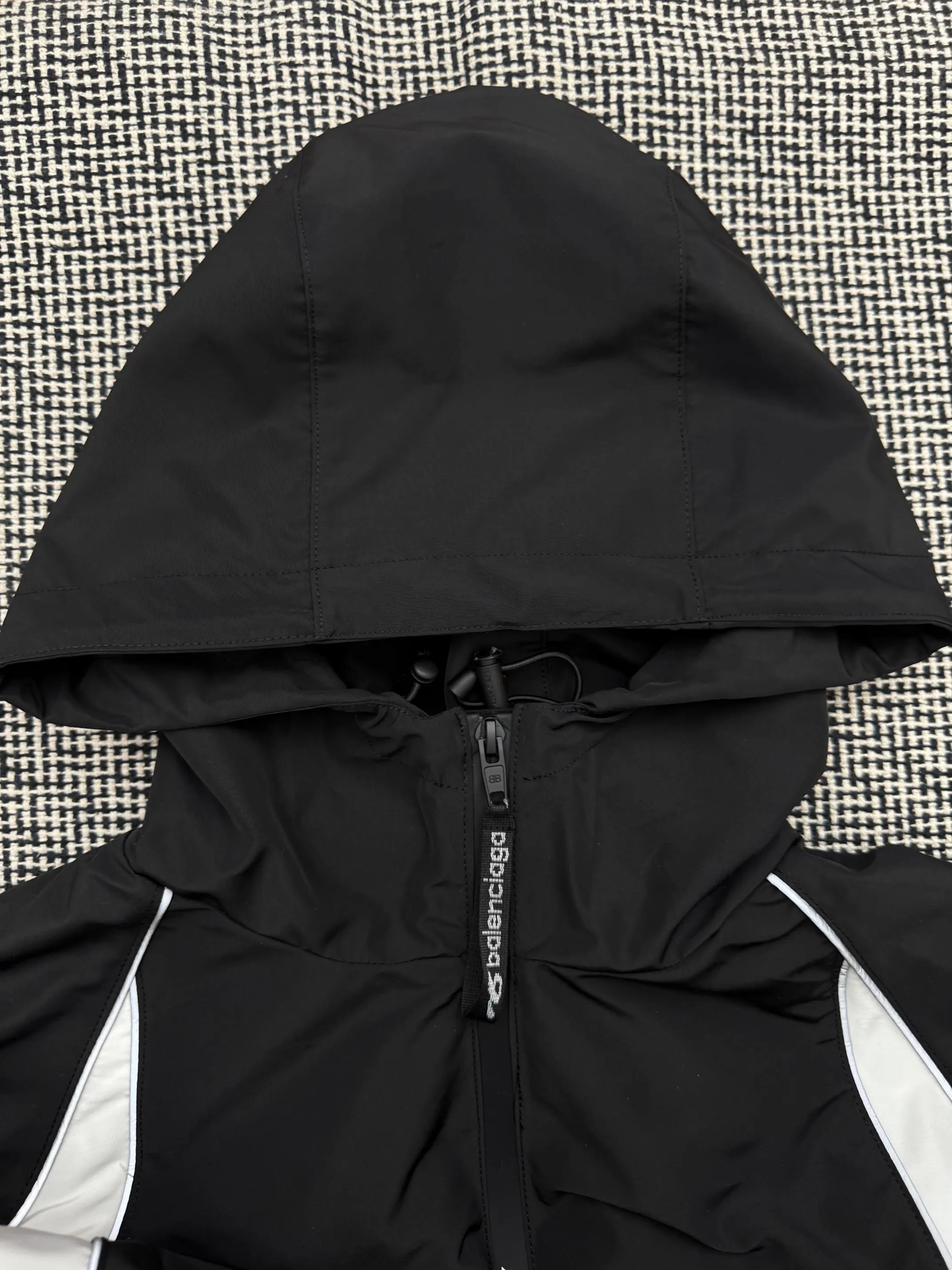 Balenciaga Paris zipper letter print patchwork jacket XS/S/M/L